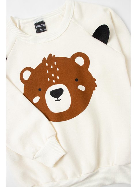 conjunto infantil masculino moletom peluciado bear mino s 4