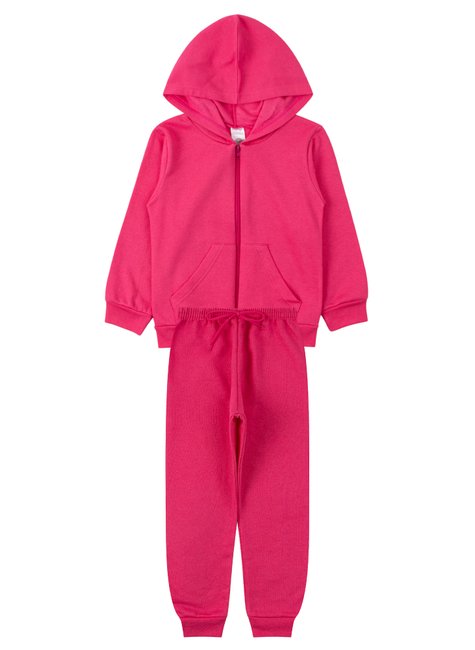 conjunto infantil feminino moletom peluciado colors kappes