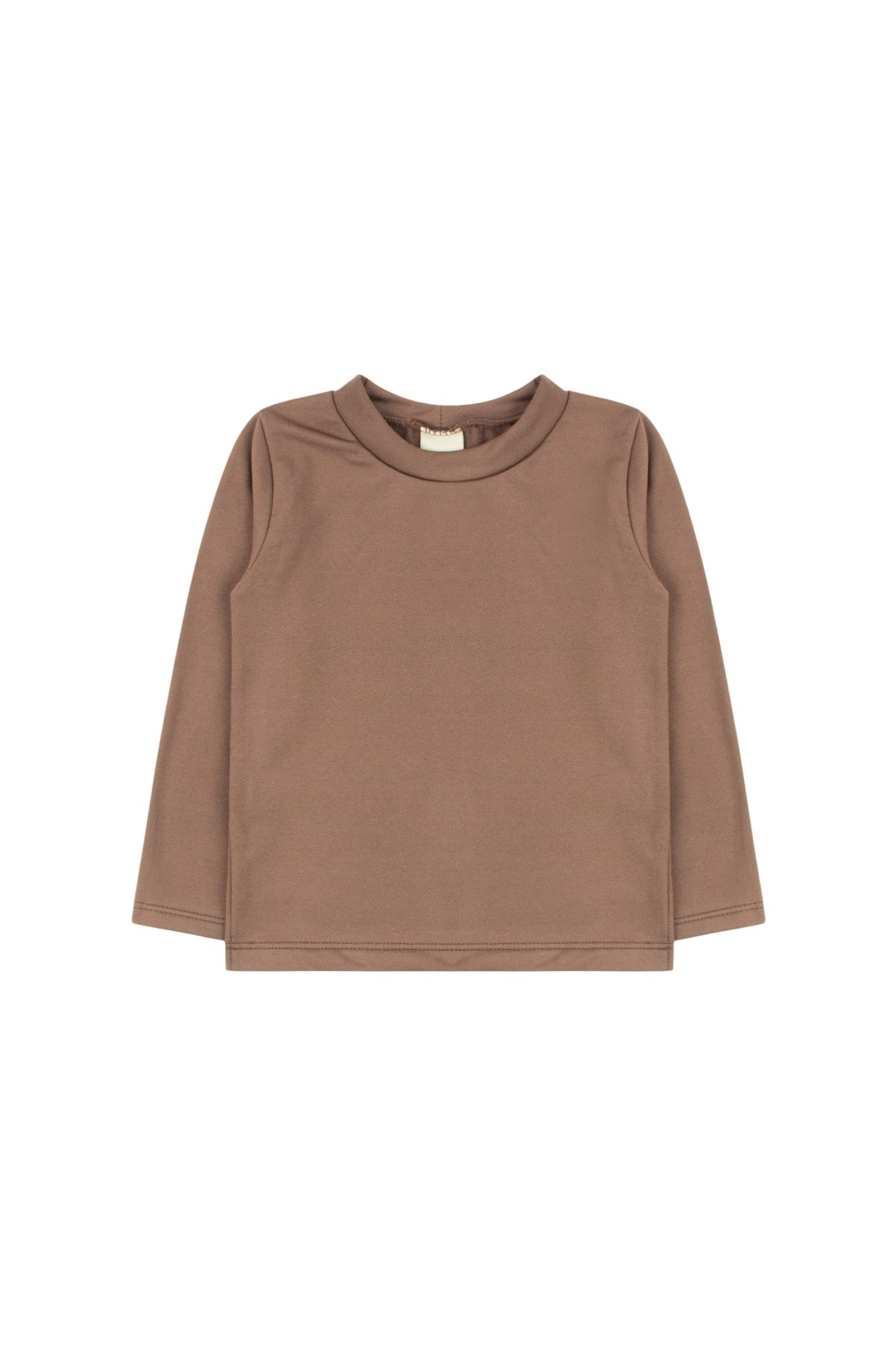 ym‪‪❤︎‬ Conjunto Infantil Malha Térmica Cores - Moda Love / marrom escuro