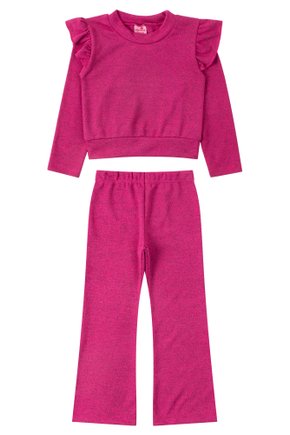 Conjunto Infantil Feminino Tricot Cores - Menina Doce