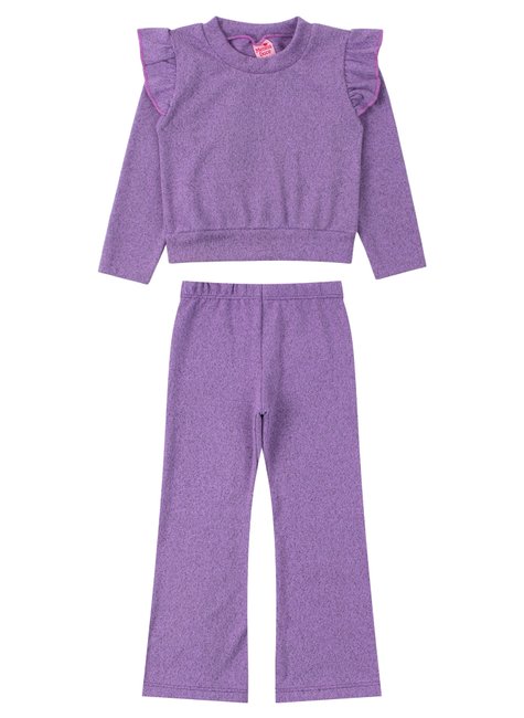 conjunto infantil feminino tricot cores menina doce