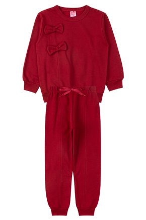 Conjunto Infantil Feminino Moletom Peluciado Laços - Menina Doce