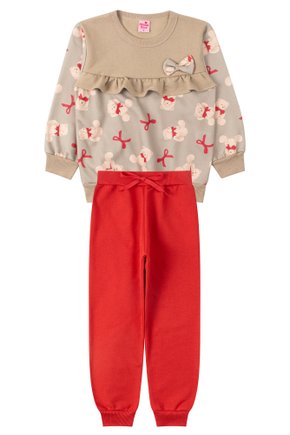 Conjunto Infantil Feminino Moletom Sublimado Peluciado/Moletom Peluciado Lovely - Menina Doce