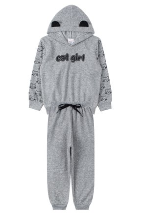 Conjunto Infantil Feminino Bouclê Peluciado Cat Girl - Índia Baby
