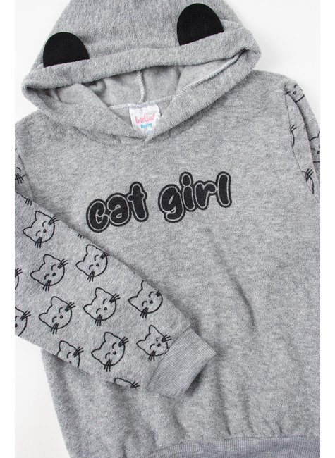 conjunto infantil feminino boucle peluciado cat girl india baby 4