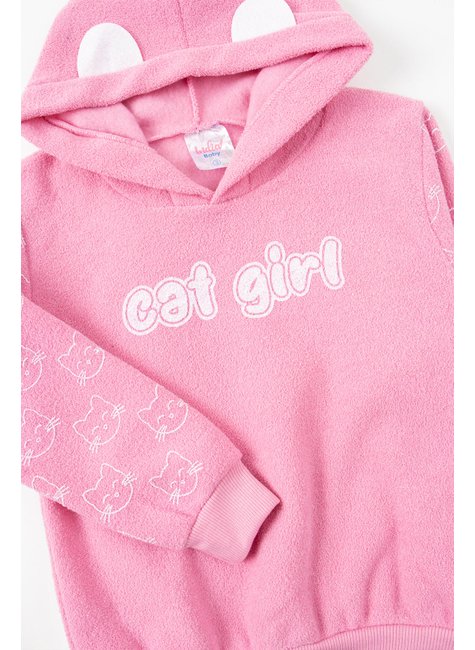 conjunto infantil feminino boucle peluciado cat girl india baby 9