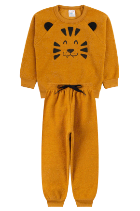 Conjunto Infantil Masculino Bouclê Peluciado Tiger - Índia Baby