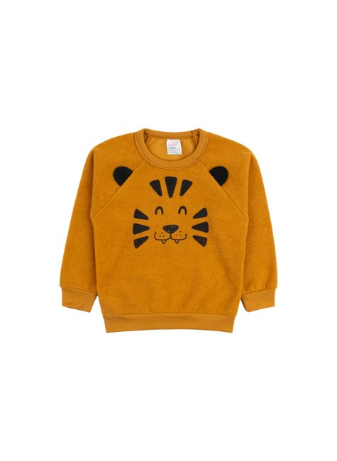 conjunto infantil masculino boucle peluciado tiger india baby 12