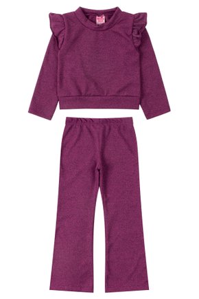 Conjunto Infantil Feminino Tricot Cores - Menina Doce