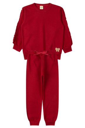 Conjunto Infantil Feminino Moletom Peluciado Bela - Menina Doce