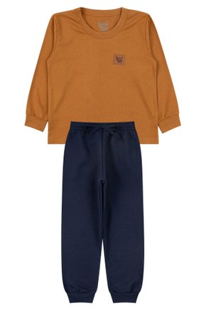 Conjunto Infantil Masculino Meia Malha/Moletom Peluciado Estiloso - Good Boy