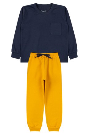 Conjunto Infantil Masculino Meia Malha/Moletom Peluciado Estilo - Good Boy