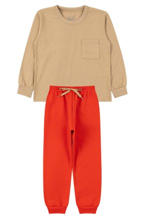 Conjunto Infantil Masculino Meia Malha/Moletom Peluciado Estilo - Good Boy