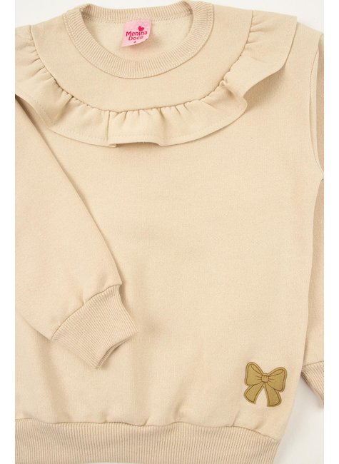 conjunto infantil feminino moletom peluciadosuplex sublimado lacos menina doce 4