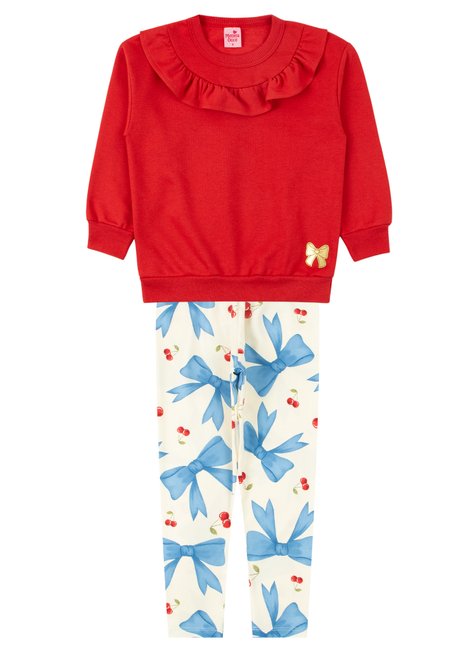 conjunto infantil feminino moletom peluciadosuplex sublimado lacos menina doce 11