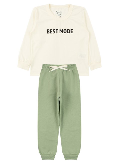 conjunto infantil masculino meia malhamoletom peluciado best mode good boy 6