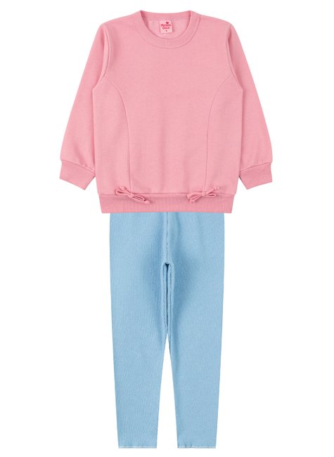 conjunto infantil feminino moletom peluciadoribana canelada charmosa menina doce 6