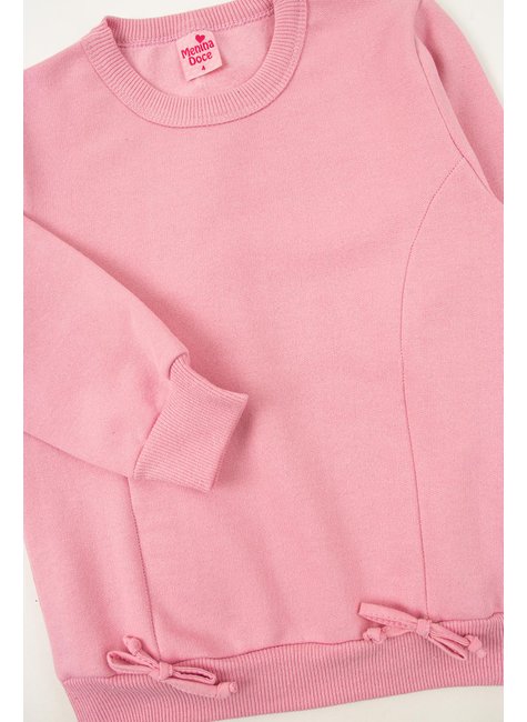 conjunto infantil feminino moletom peluciadoribana canelada charmosa menina doce 9