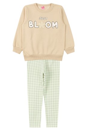 Conjunto Infantil Feminino Moletom Peluciado/Molecotton Rotativo Just Bloom - Menina Doce