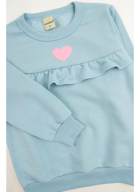 conjunto infantil feminino moletom peluciado heart moda love 14