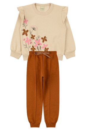 Conjunto Infantil Feminino Moletom Peluciado Delicada - Moda Love