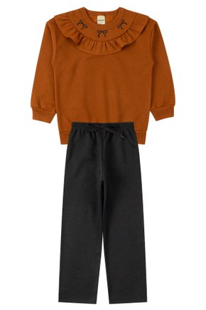 Conjunto Infantil Feminino Moletom Peluciado Charme - Moda Love