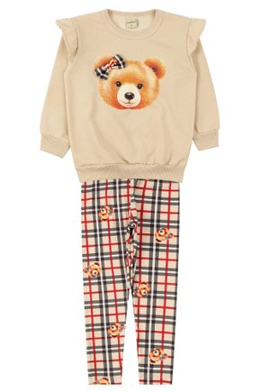 Conjunto Infantil Feminino Moletom Peluciado/Suplex Sublimado Bear - Moda Love