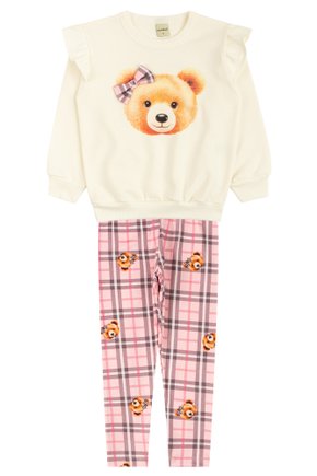 Conjunto Infantil Feminino Moletom Peluciado/Suplex Sublimado Bear - Moda Love