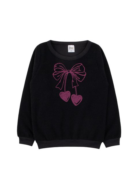 blusao juvenil feminino boucle peluciado laco india baby