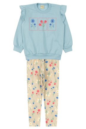 Conjunto Infantil Feminino Moletom Peluciado/Suplex Sublimado Beautiful - Moda Love