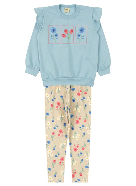 conjunto infantil feminino moletom peluciadosuplex sublimado beautiful moda love