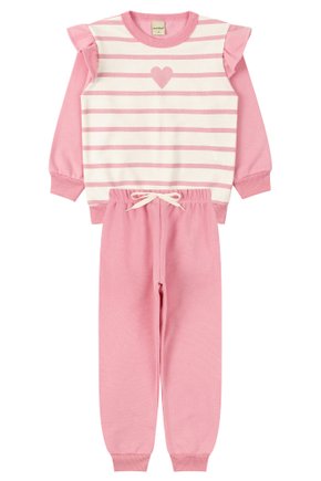 Conjunto Infantil Feminino Moletom Peluciado Heart - Moda Love
