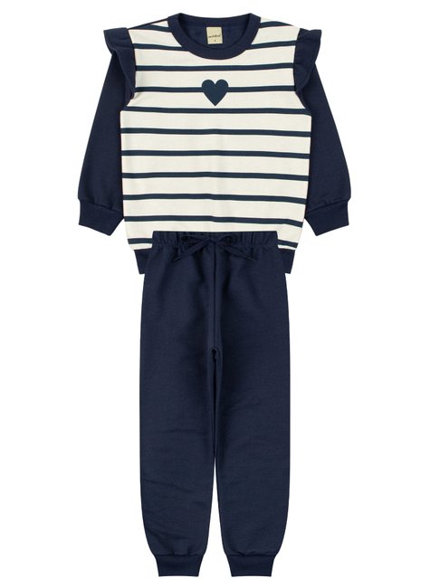 conjunto infantil feminino moletom peluciado heart moda love 6