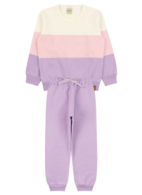 conjunto infantil feminino moletom peluciado cores moda love