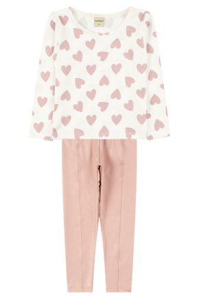 Conjunto Infantil Feminino Crepe Sublimado/Cirrê Corações - Moda Love