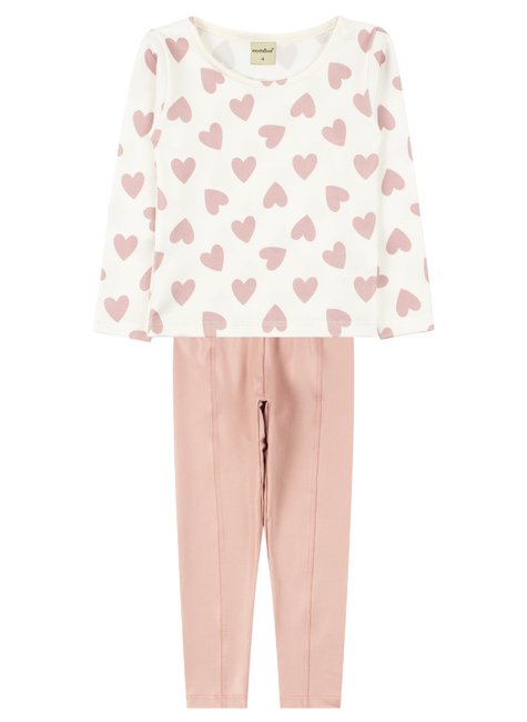 conjunto infantil feminino crepe sublimadocirre coracoes moda love