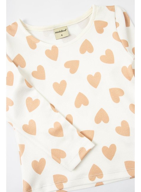 conjunto infantil feminino crepe sublimadocirre coracoes moda love 9