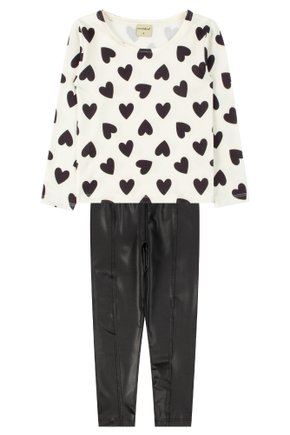 Conjunto Infantil Feminino Crepe Sublimado/Cirrê Corações - Moda Love