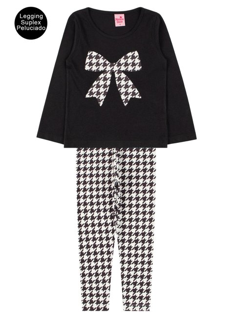 conjunto infantil feminino meia malhasuplex sublimado peluciado laco menina doce