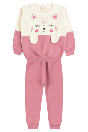 Conjunto de Bebê Feminino Moletom Peluciado Fox - Viston