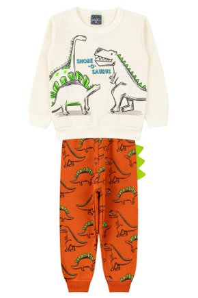 Conjunto de Bebê Masculino Moletom Peluciado/Moletom Estampado Peluciado Dinossauros - Viston