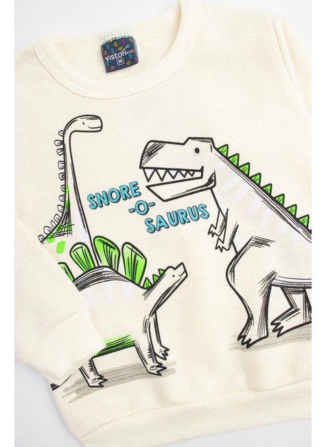 conjunto de bebe masculino moletom peluciadomoletom estampado peluciado dinossauros viston 9