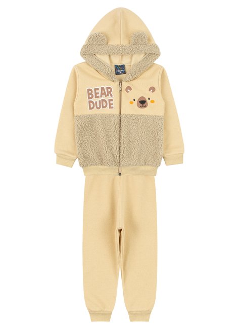 conjunto de bebe masculino moletom peluciadopelo carneirinho bear dude viston