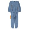 conjunto infantil masculino moletom peluciado dinossauro mino s