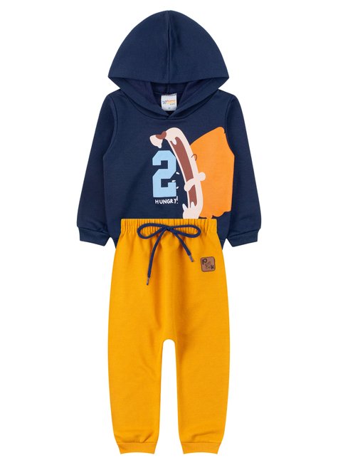 conjunto de bebe masculino moletom peluciado hungry primo s gueda