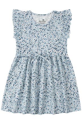 Vestido Infantil Feminino Malha Ana Ruga Florzinhas - Menina Doce