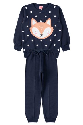 Conjunto Infantil Feminino Moletom Peluciado Fox - Menina Doce