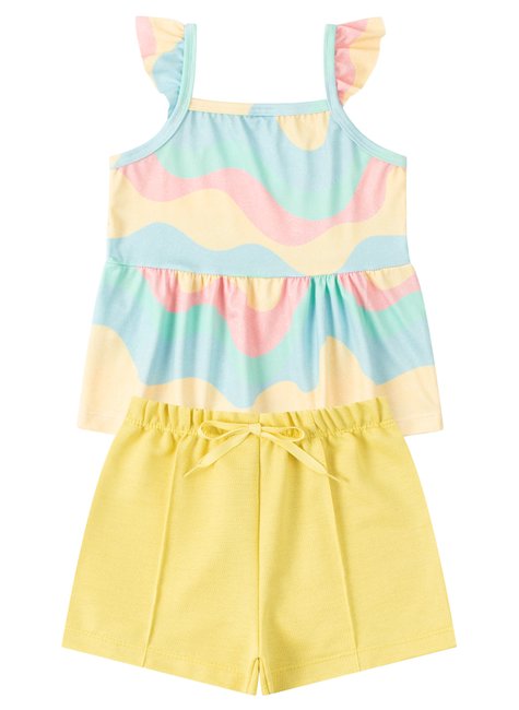 conjunto infantil feminino suplex sublimadomoletinho colors menina doce