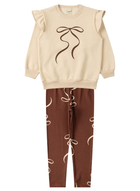conjunto infantil feminino moletom peluciadosuplex sublimado laco moda love