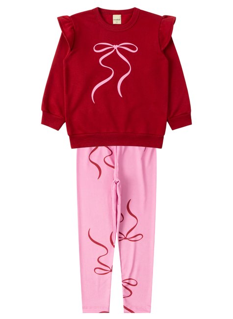 conjunto infantil feminino moletom peluciadosuplex sublimado laco moda love 6